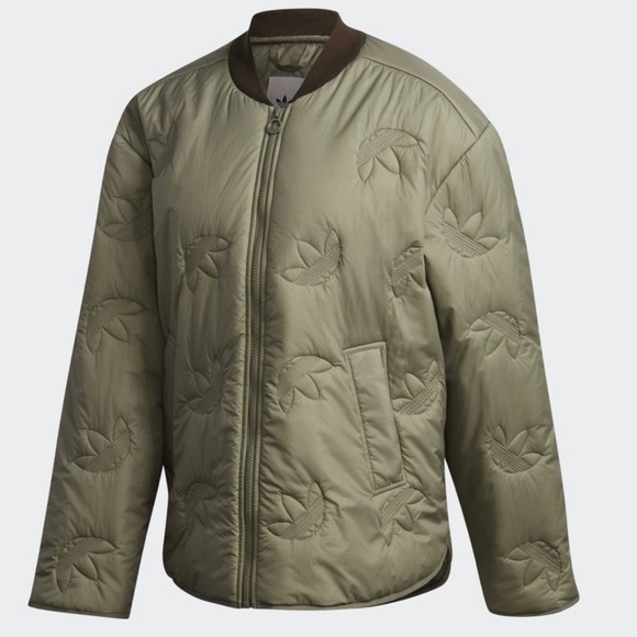 adidas Jackets & Blazers - 14) NWT ADIDAS Originals Trefoil Green Oversized Bomber Liner Jacket Size Small